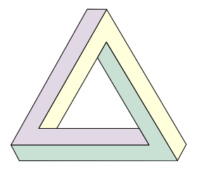 Triangolo di Penrose con tre lati intrecciati